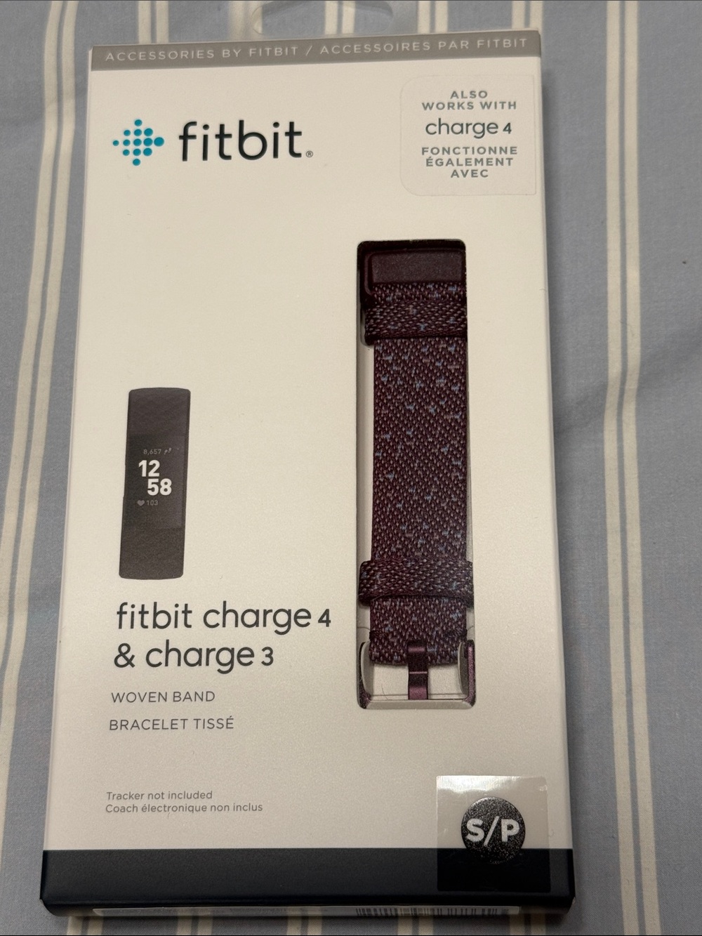 fitbit Woven Replacement Band in Plum